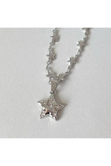 Y2k Stellar Shine Star Necklace B Shoptery