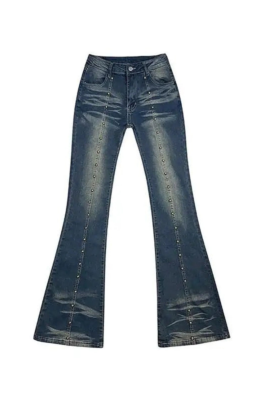 Stellar Studded Flare Jeans - 