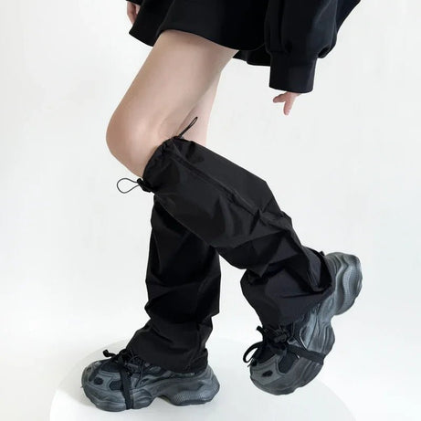 Storm Mode Y2k Drawstring Leg Warmers Shoptery