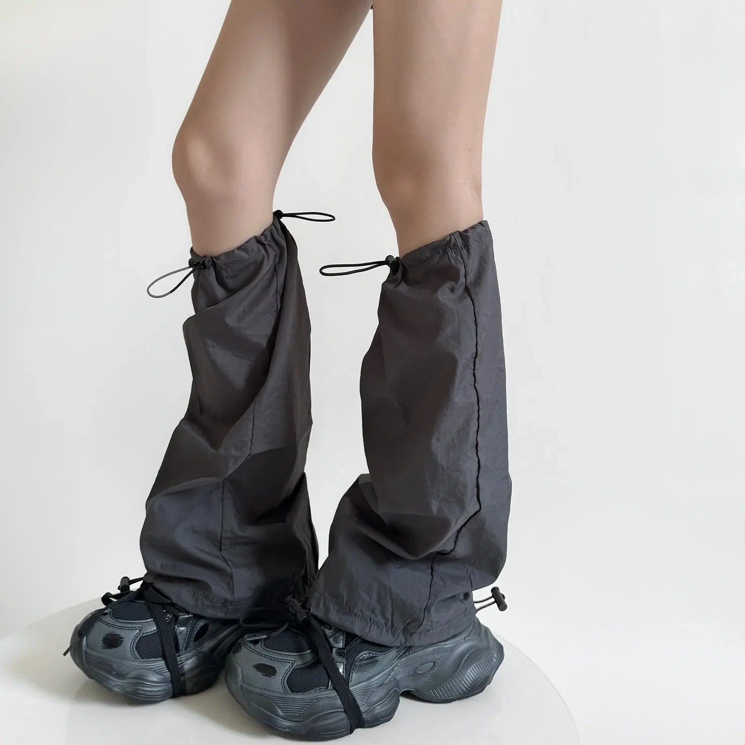 Storm Mode Y2k Drawstring Leg Warmers Shoptery