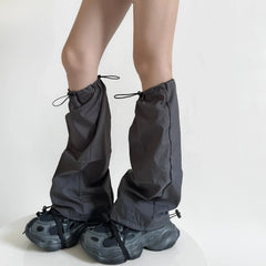 Storm Mode Y2k Drawstring Leg Warmers Shoptery