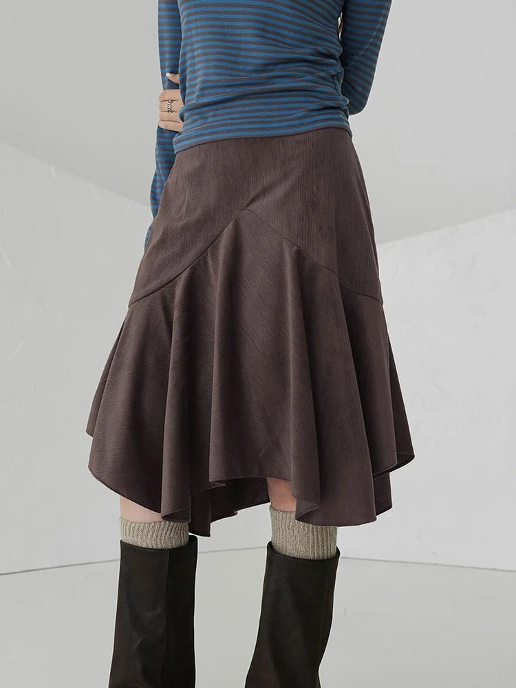 Straight Knee-Length Skirt -