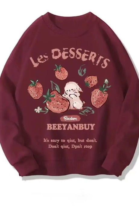 Strawberry Bunny Chocolate Sweatshirt - Sweatshirts