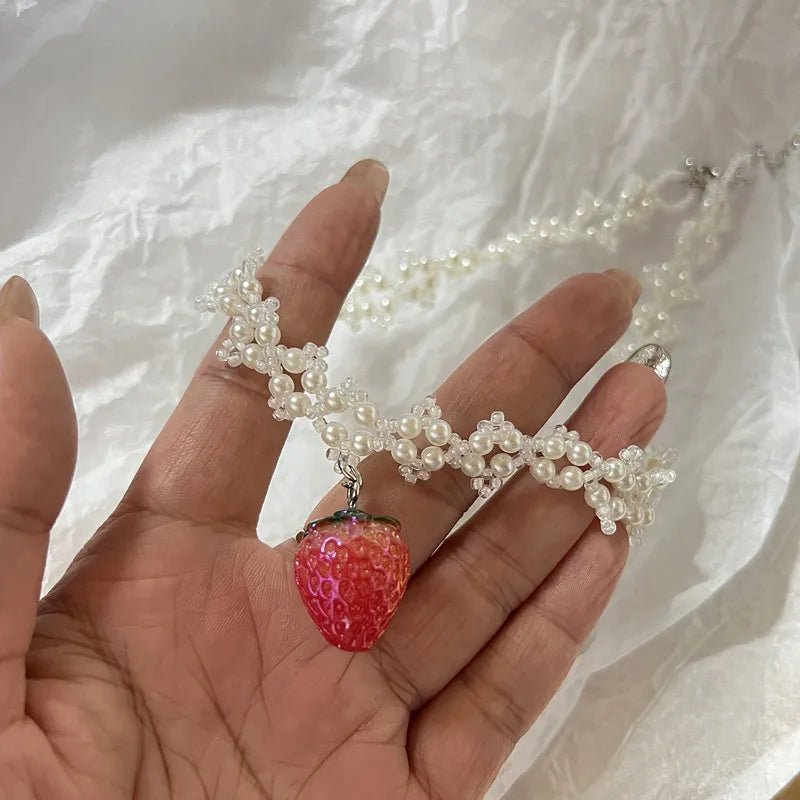 Necklace – Coquette Strawberry for Statement Style Shoptery