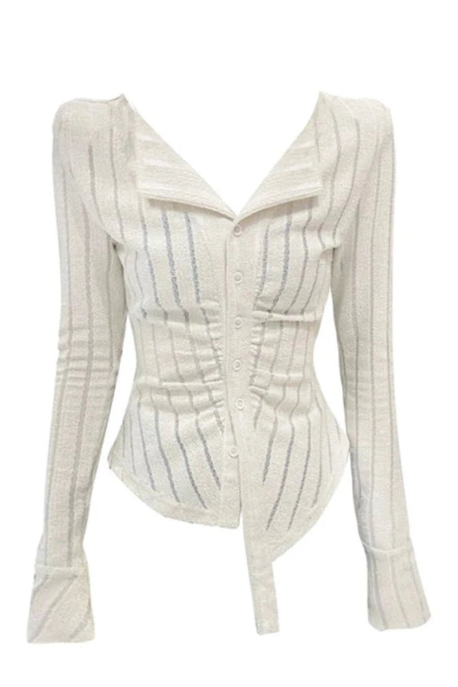 Striped Bodycon Cardigan Top -