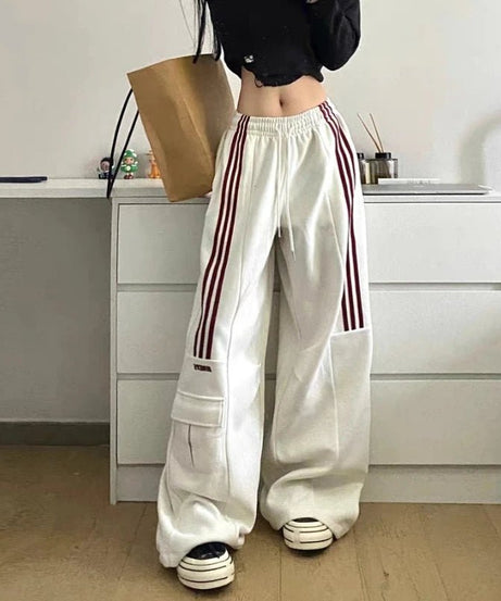 Striped Cargo Spring Pants -