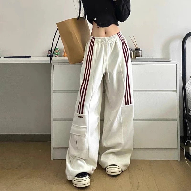 Striped Cargo Spring Pants -