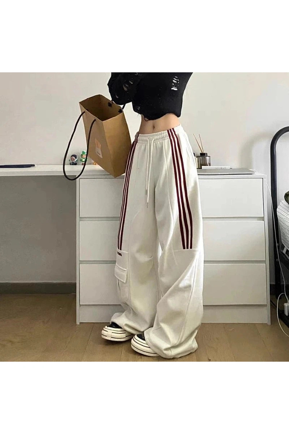 Striped Cargo Spring Pants Shoptery