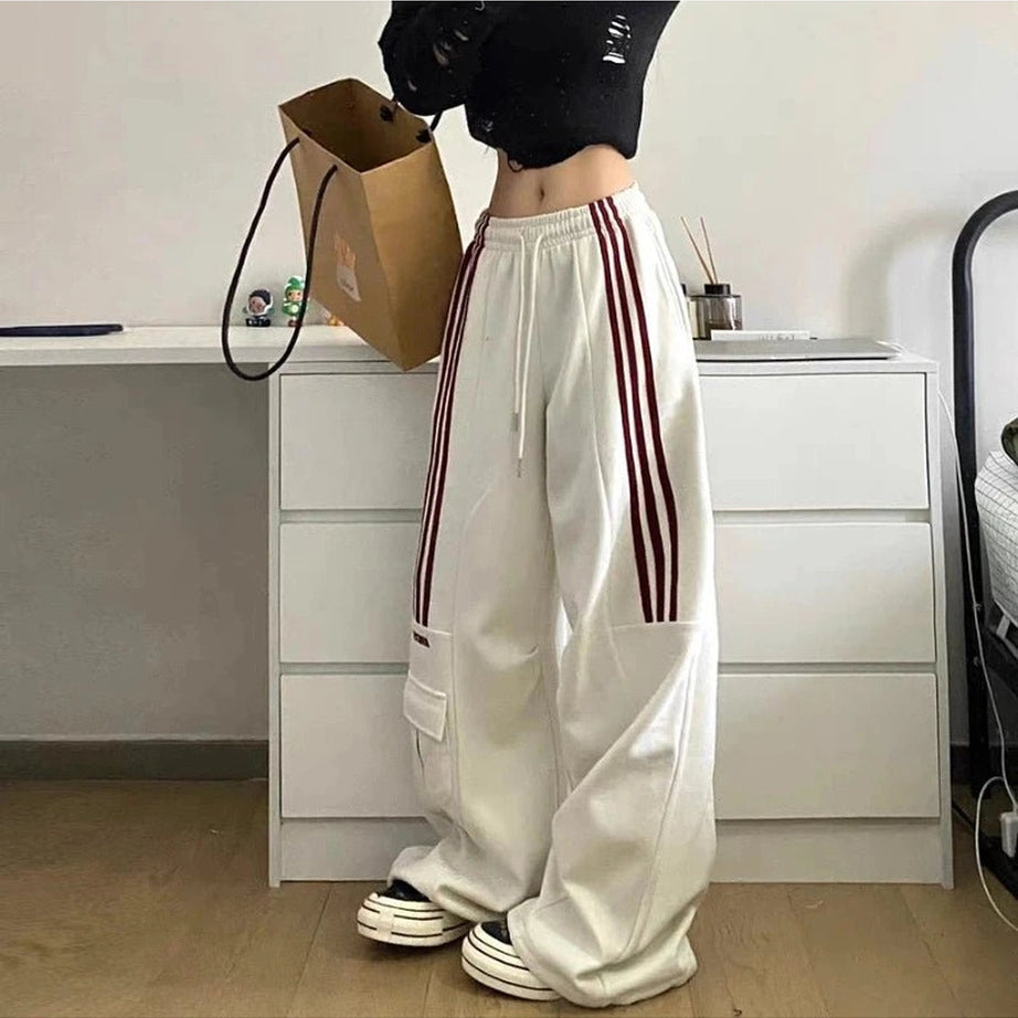 Striped Cargo Spring Pants Shoptery