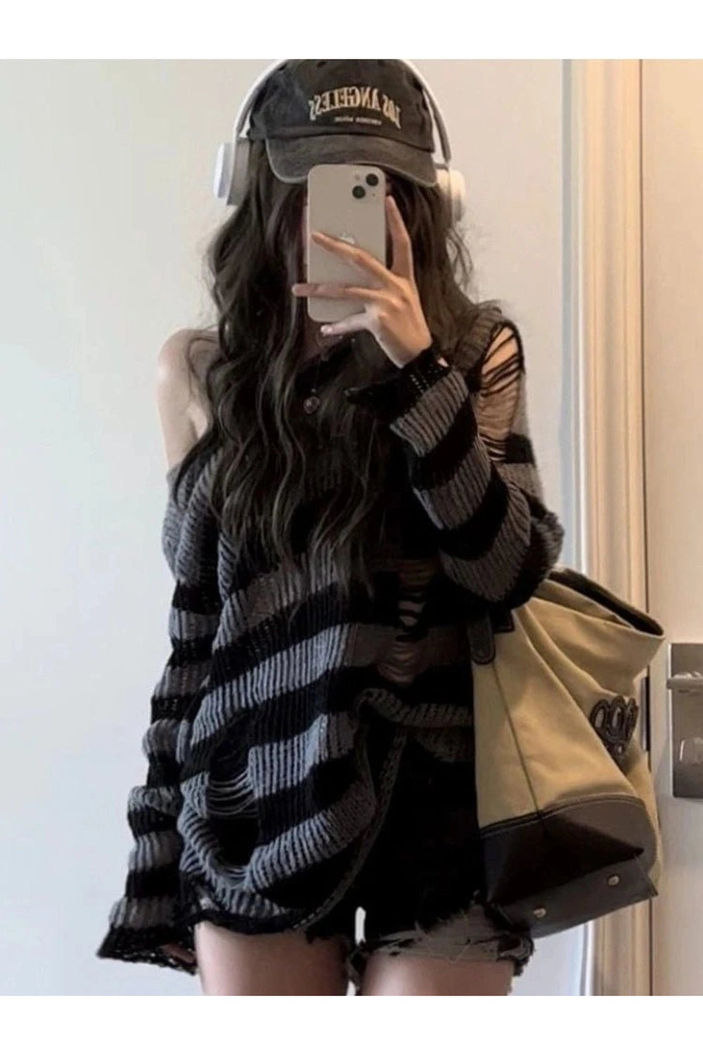 Striped Gothic Sweater - Sweaters