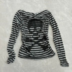 Top – Alt Striped for Layering black Shoptery