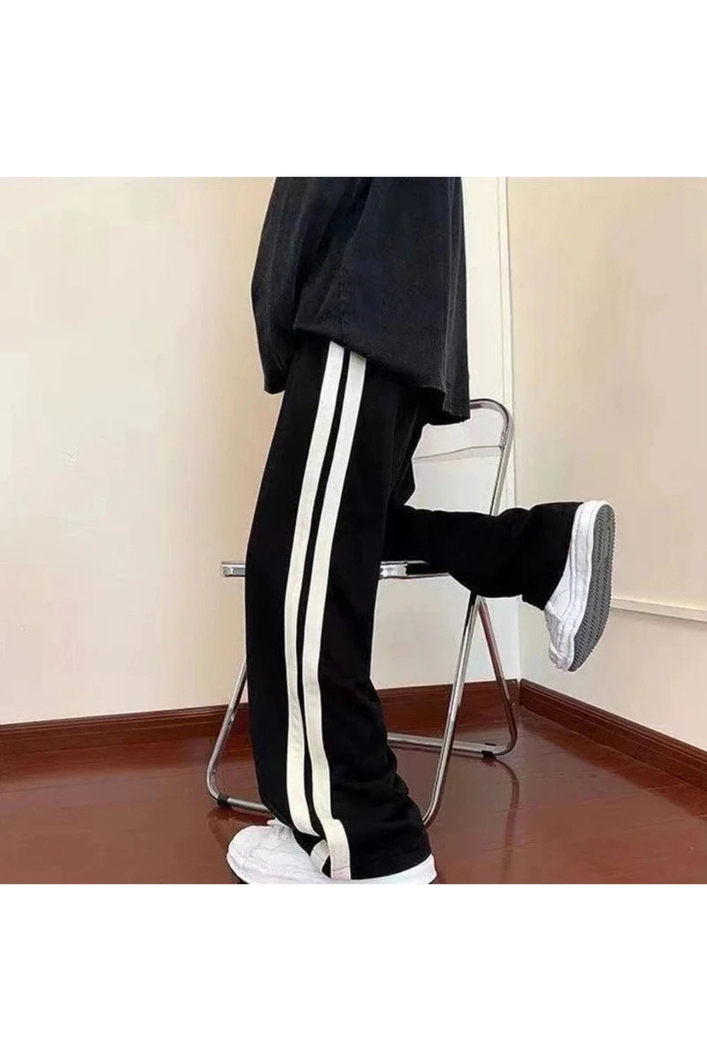 Striped Wide Leg Pocket Pants Shoptery