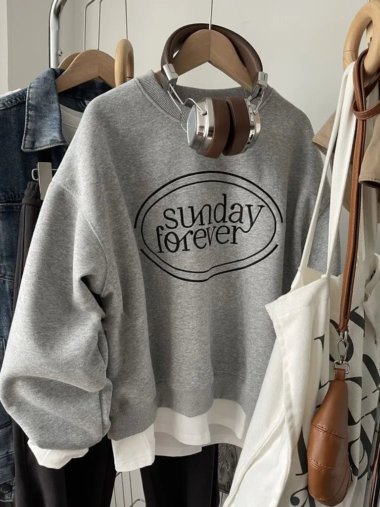 Sunday Forever Oversized Sweatshirt - Sweatshirts