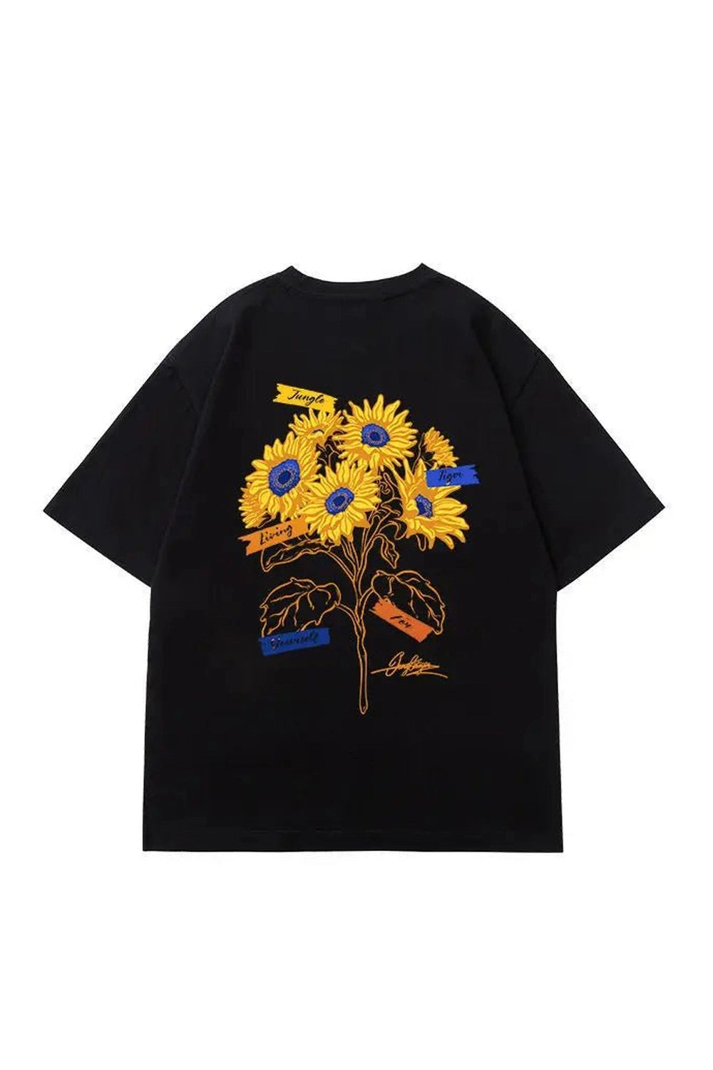 Sunflower Print T - Shirt - T - Shirts