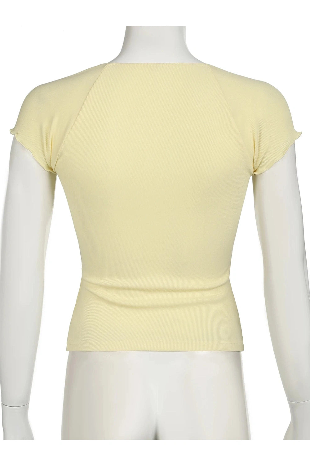 Coquette Sunny Lace-Trimmed Ruched Top Shoptery