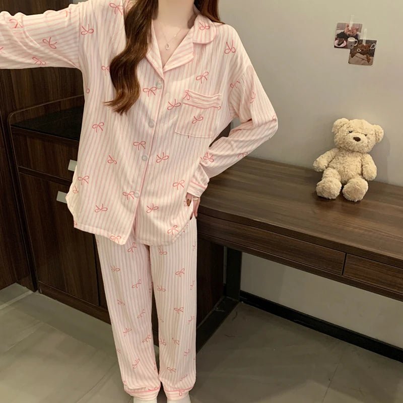 Sweet Bow Dream Coquette Pajama Set Shoptery