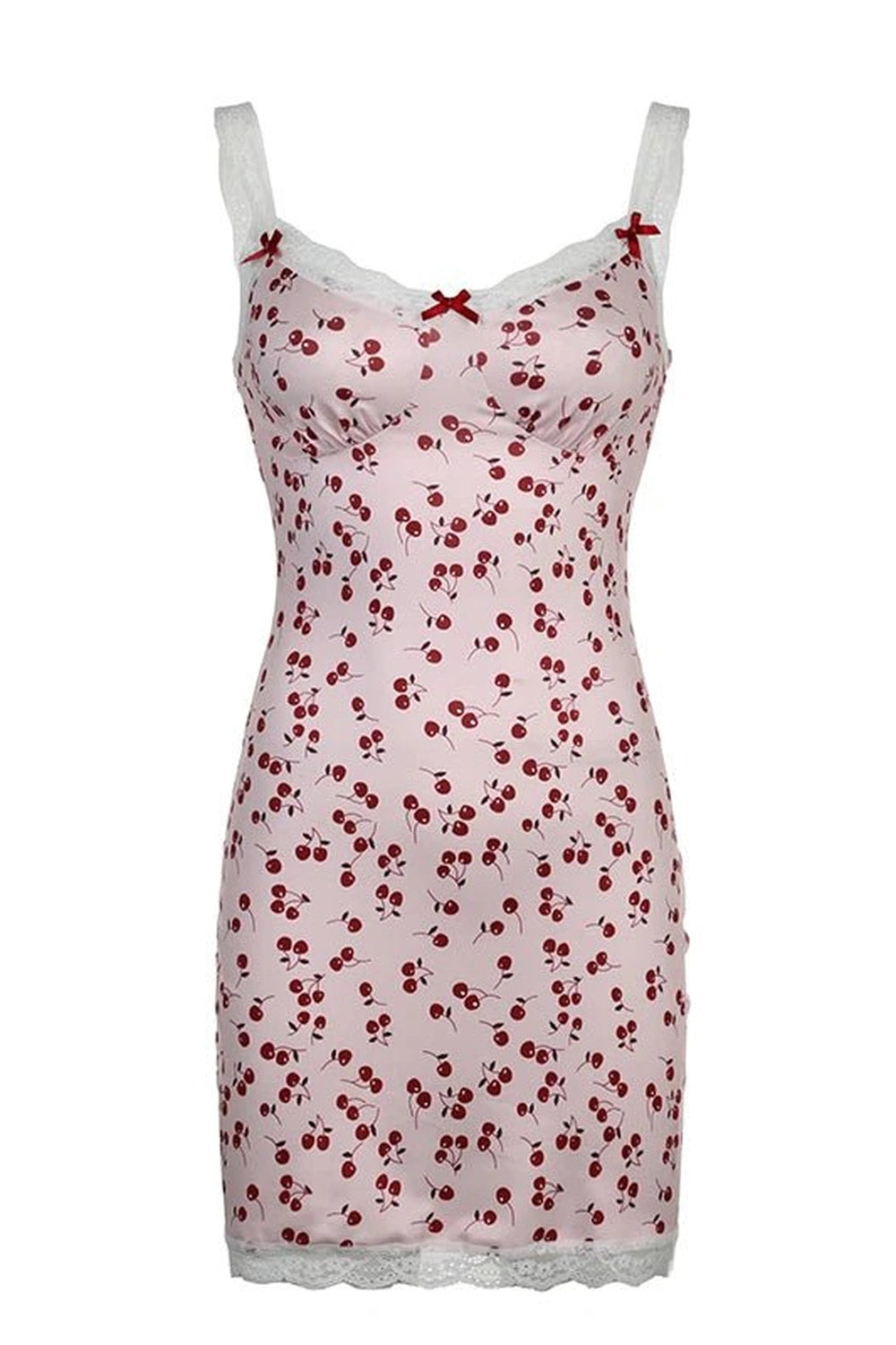 Sweet Cherry Print Mini Dress -