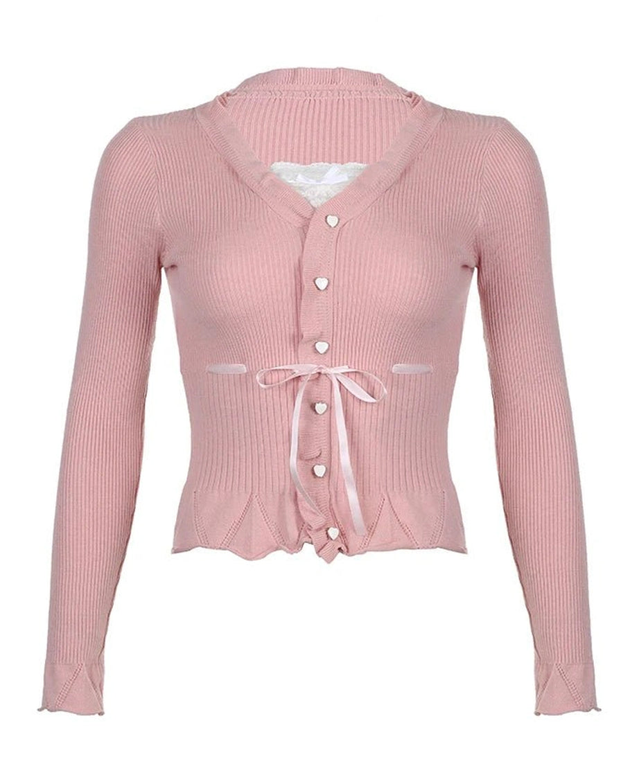 Sweet Coquette Knitted Sweater -