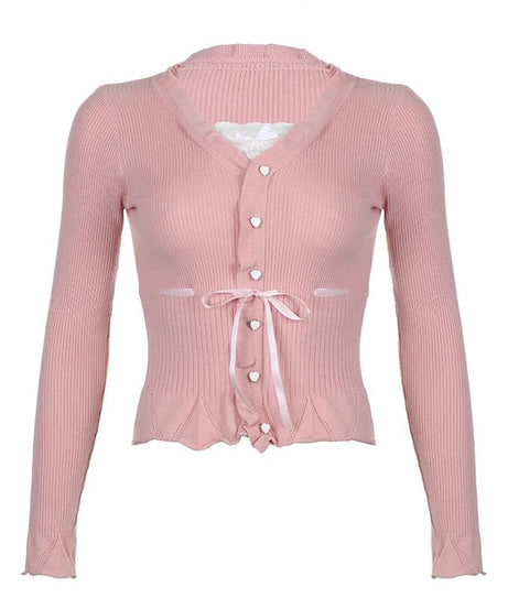 Sweet Coquette Knitted Sweater -