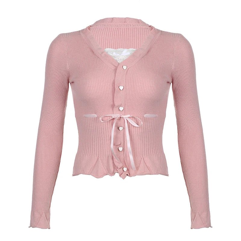 Sweet Coquette Knitted Sweater -