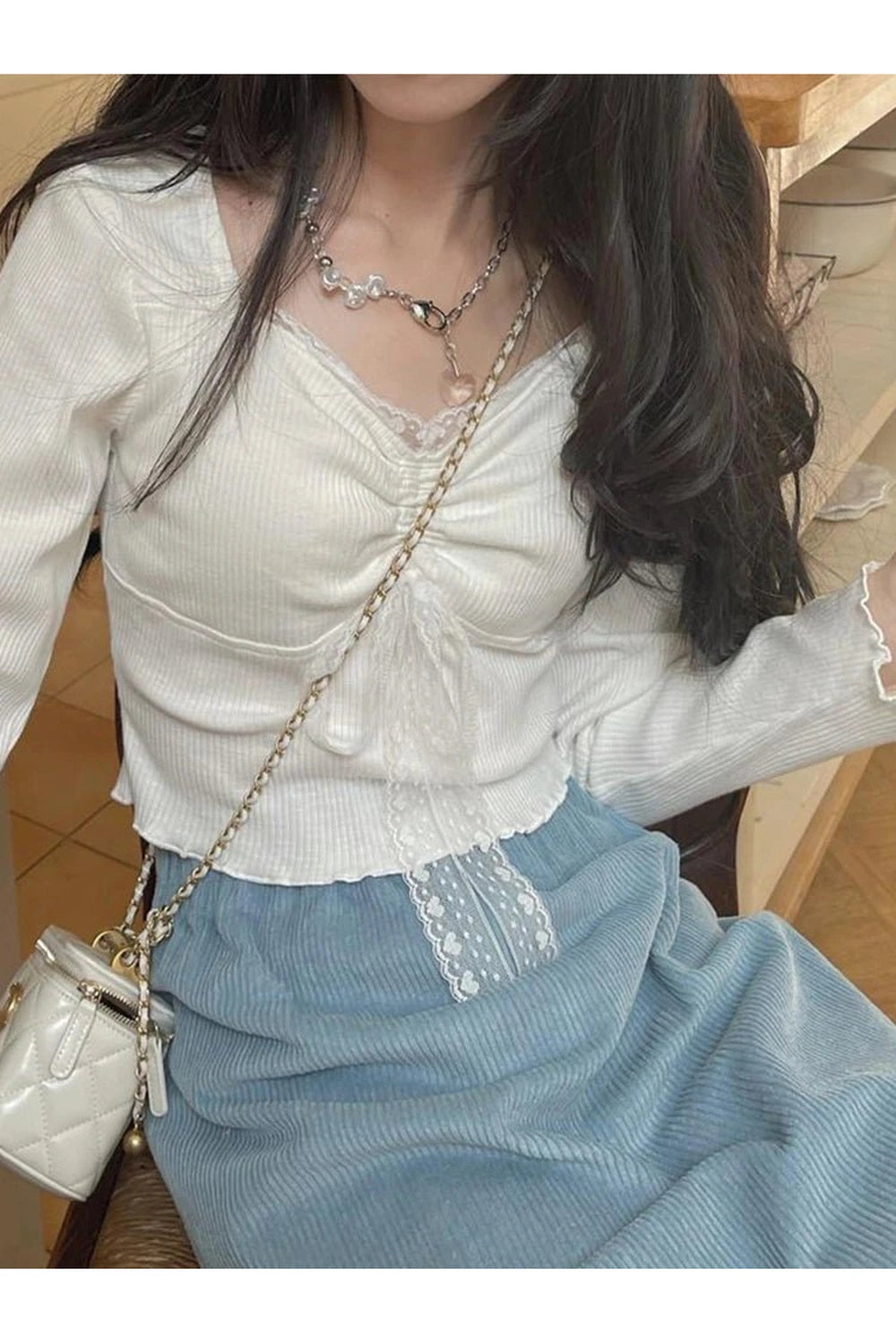 Coquette Sweet Lace Square Top Shoptery