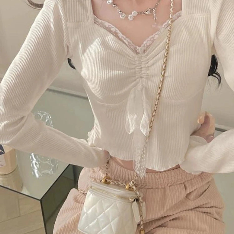 Coquette Sweet Lace Square Top Shoptery