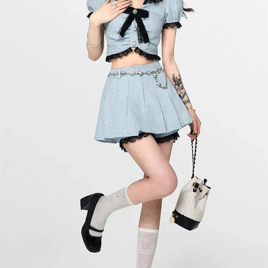 Coquette Sweet Two Piece Mini Skirt Shoptery