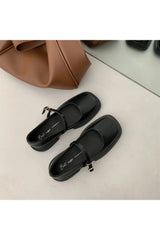 Aesthetic Thick Heels Mary Jane Shoes Black Shoptery