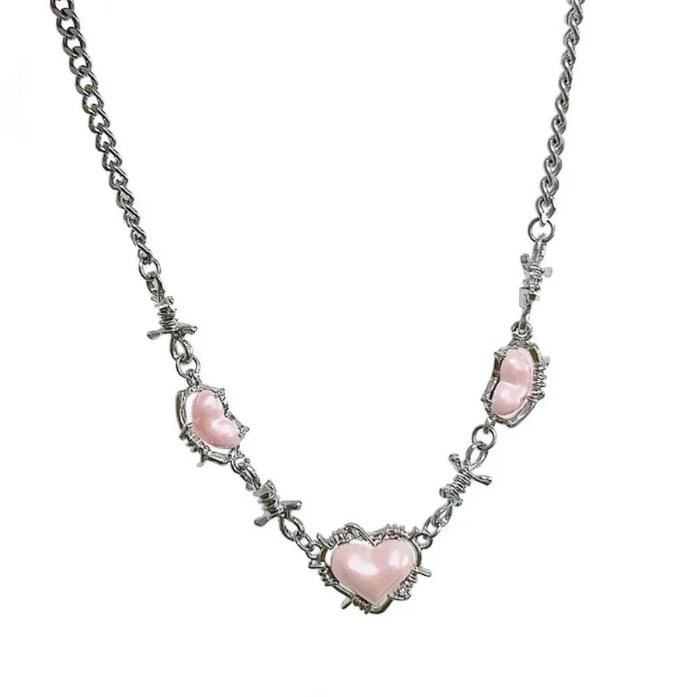 Thorny Opal Heart Necklace Design -