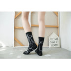Edgy Thunderstrike Lightning Socks black Shoptery