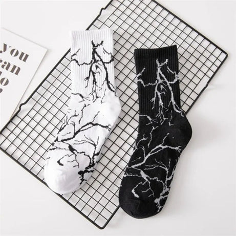 Edgy Thunderstrike Lightning Socks Shoptery