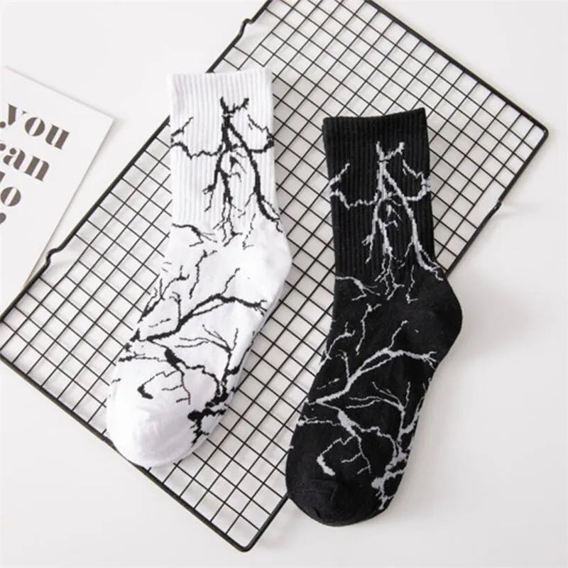 Edgy Thunderstrike Lightning Socks Shoptery