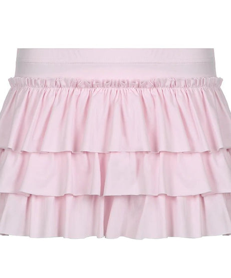 Tiered Ruffle Pink Skirt -