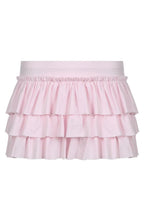 Tiered Ruffle Pink Skirt Pink Shoptery