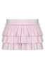Tiered Ruffle Pink Skirt Pink Shoptery