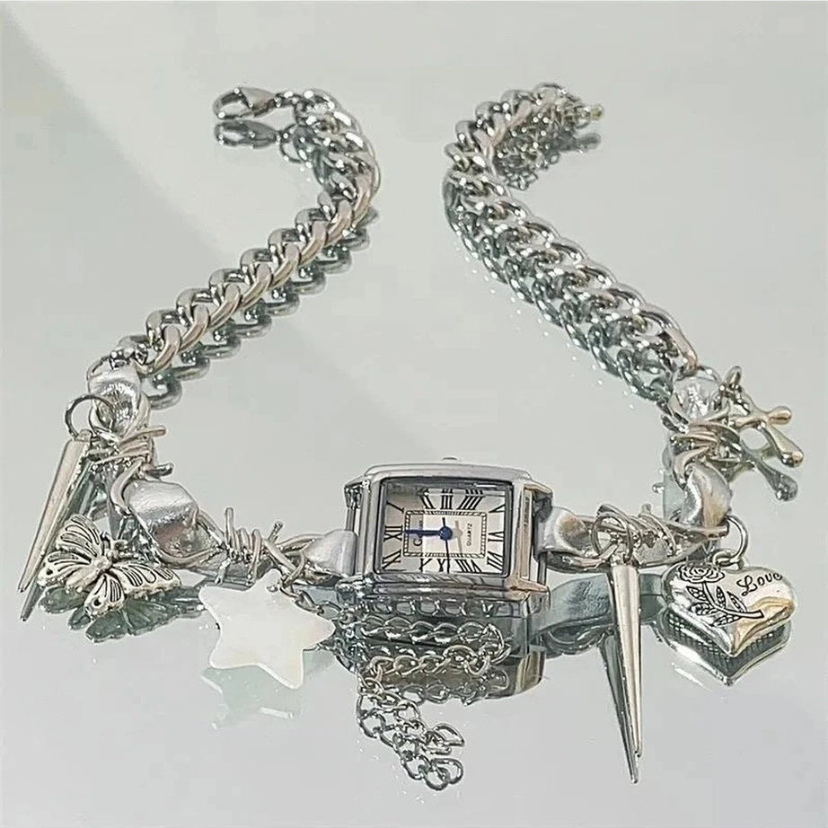 Edgy Timekeeper Charm Choker Necklace A CHINA Shoptery