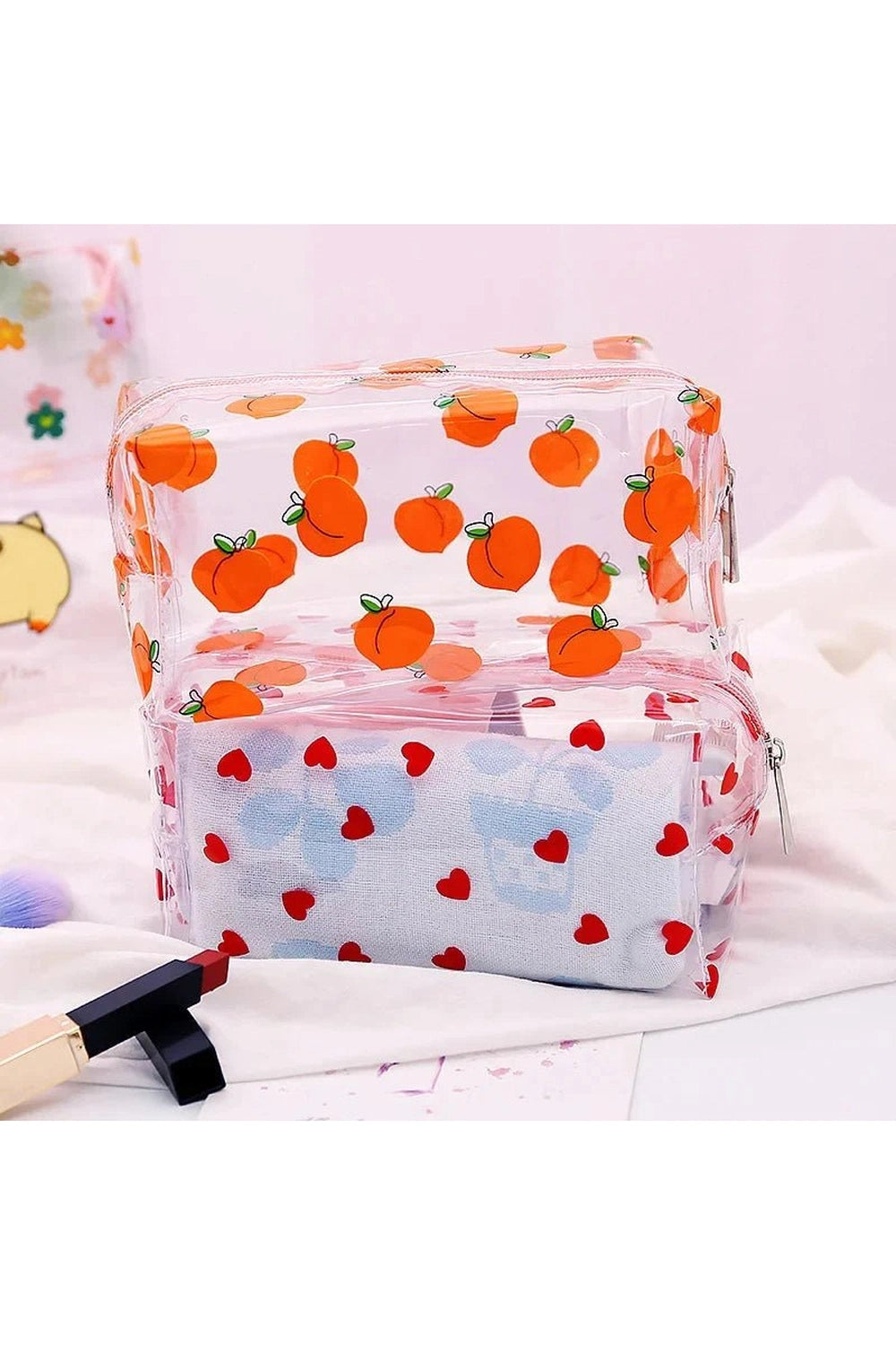 Aesthetic Transparent Cosmetic Bag Shoptery