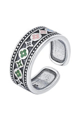 Retro Trendy Thai Silver Ring JZ02377 resizable Shoptery
