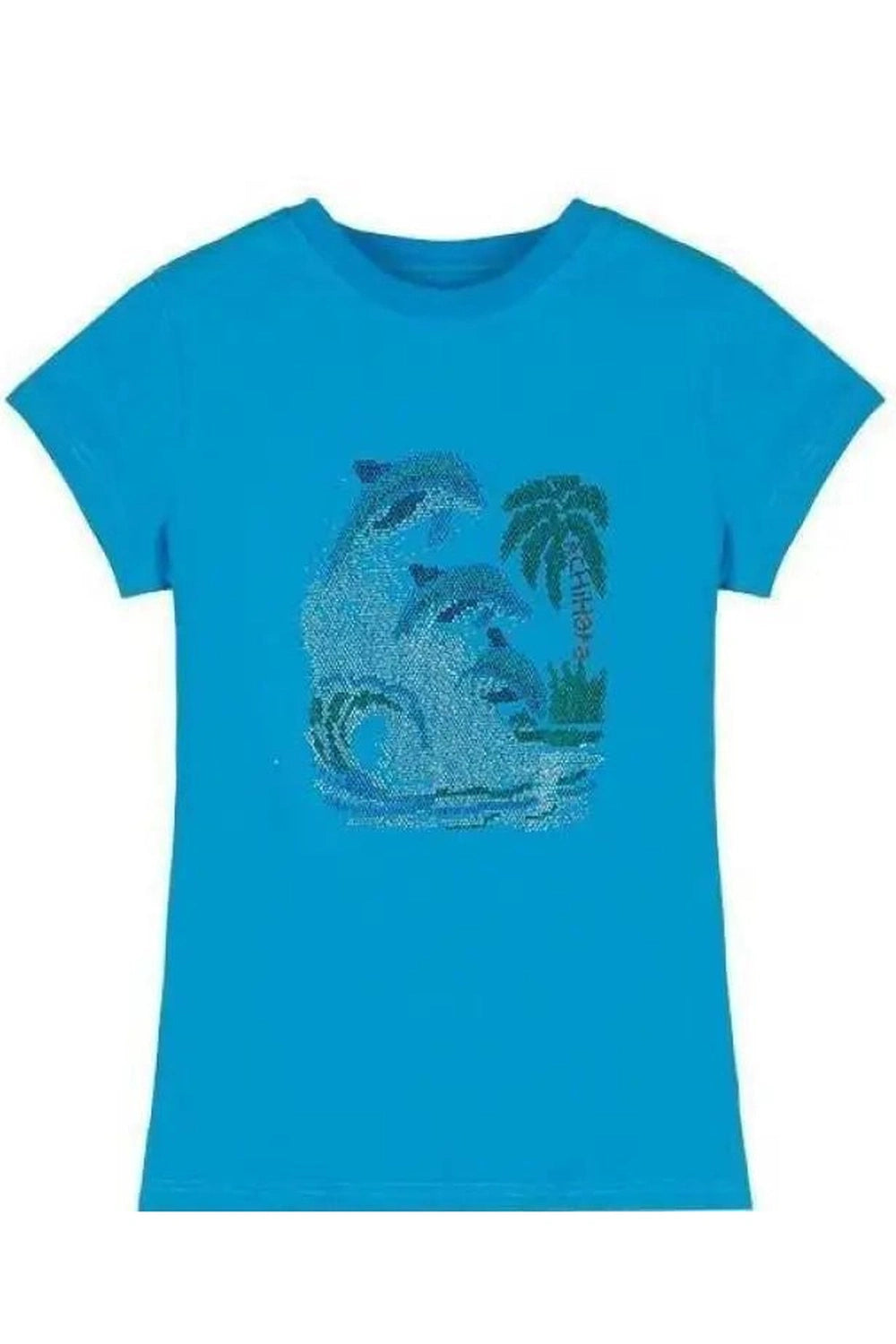 Tropical Wave Rhinestone Top - Shirts & Tops