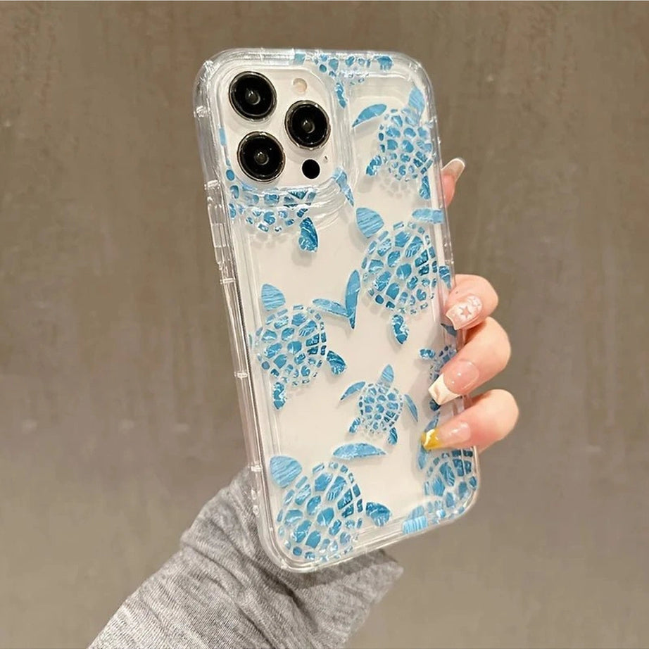 Aesthetic Turtle Pattern iPhone Case Shoptery