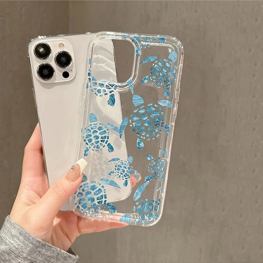 Aesthetic Turtle Pattern iPhone Case Shoptery