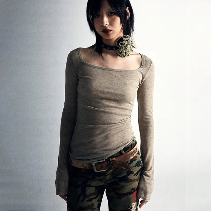 Twilight Thorns Y2k Embroidered Long Sleeve Top Shoptery