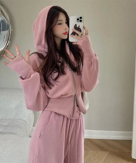 Two Piece Hooded Tracksuit - Tracksuits