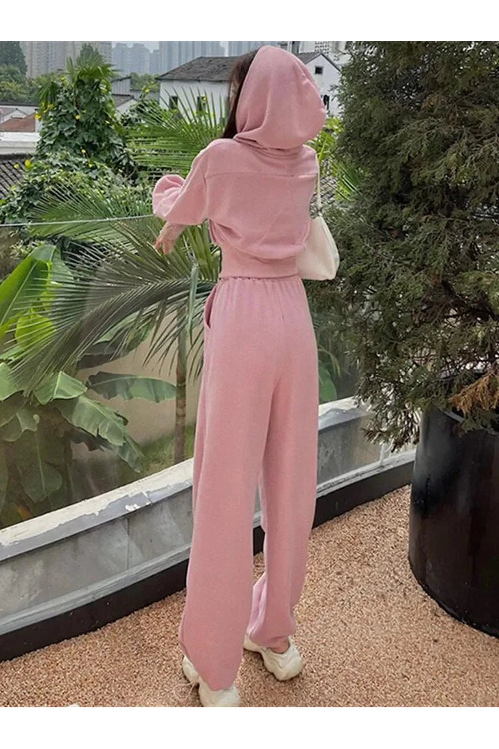 Aesthetic Two Piece Hooded Tracksuit Shoptery