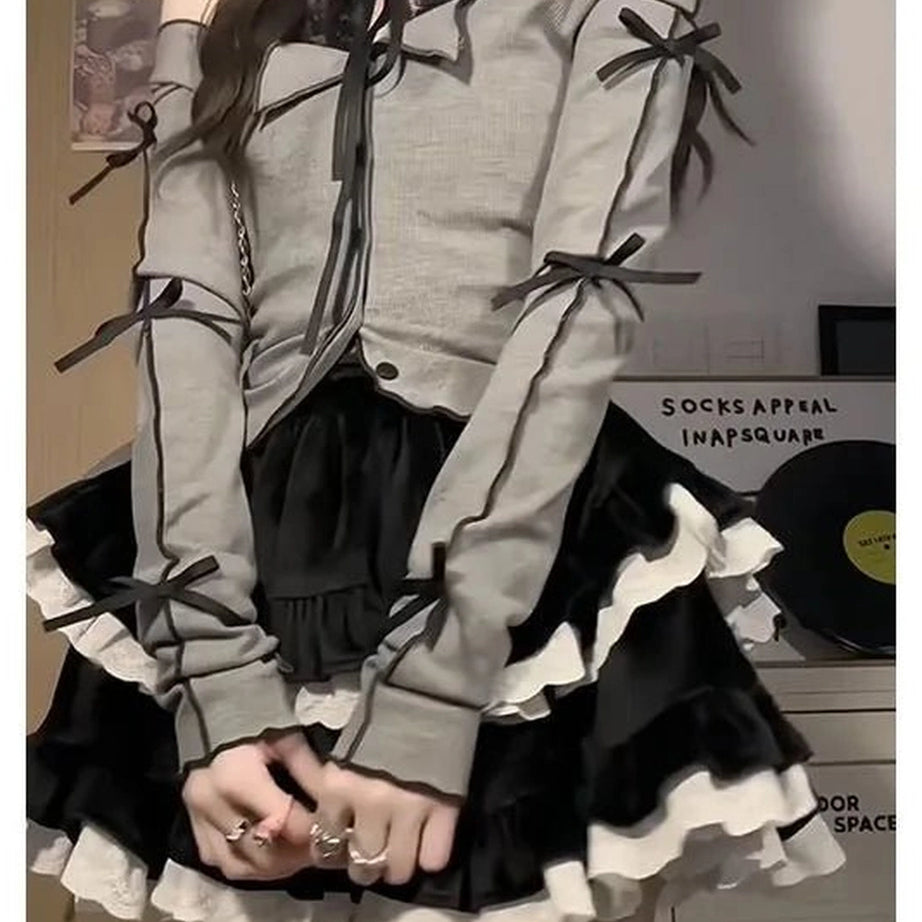 Acubi Two-Piece Long Sleeve Outfit Set Shoptery