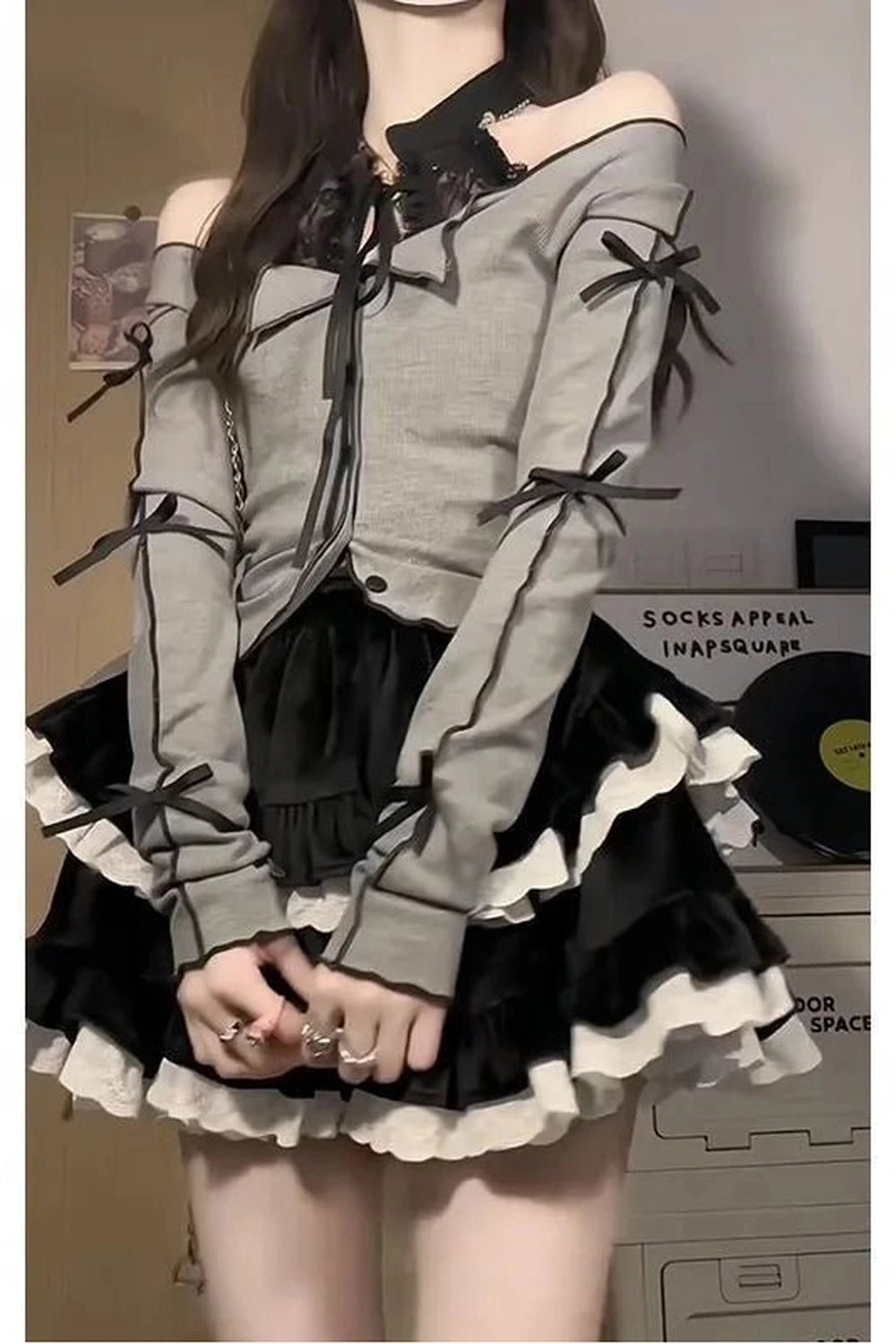 Acubi Two-Piece Long Sleeve Outfit Set Shoptery