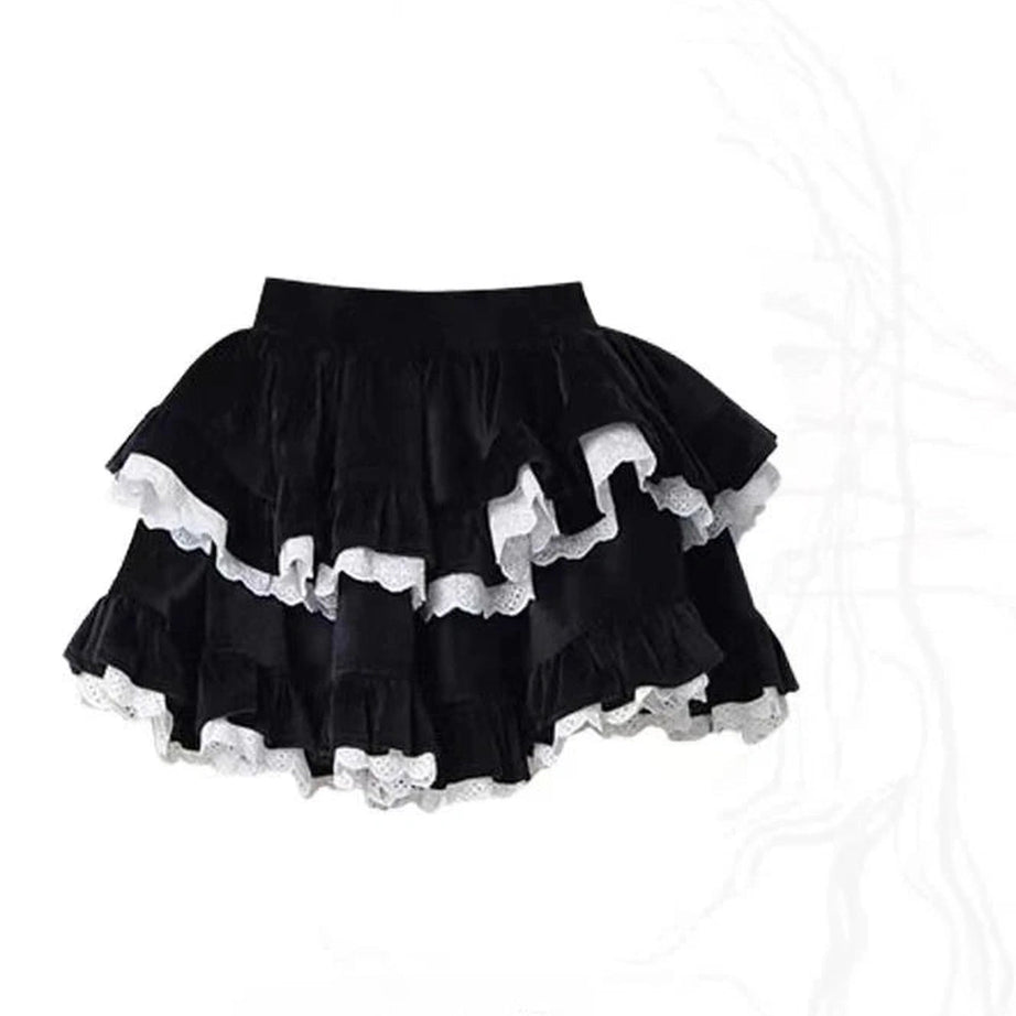 Acubi Two-Piece Long Sleeve Outfit Set Skirt only Shoptery