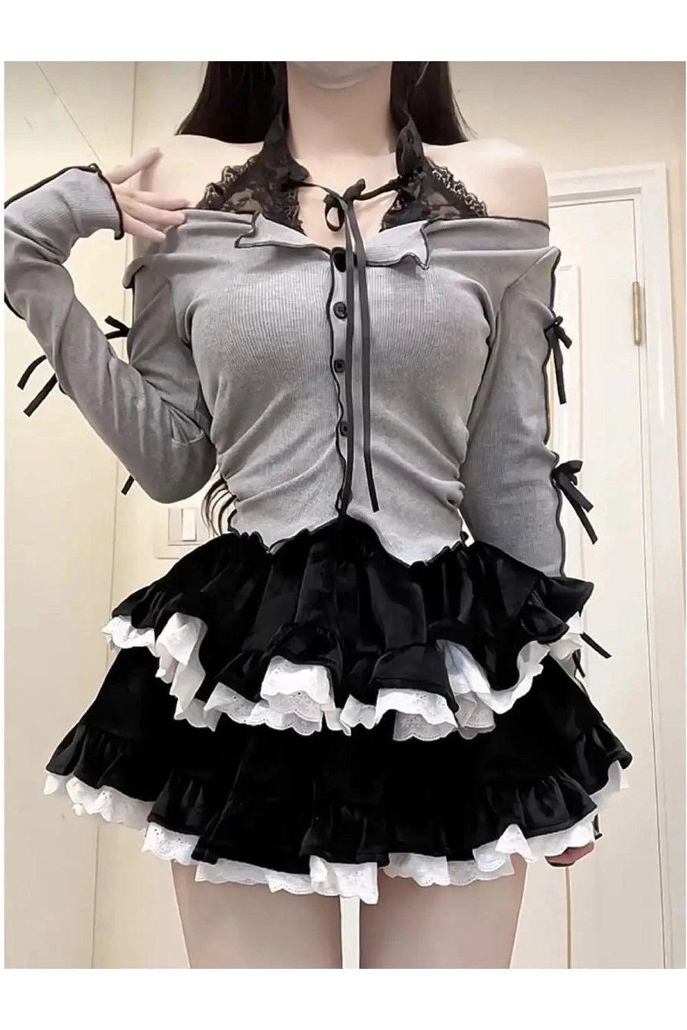 Acubi Two-Piece Long Sleeve Outfit Set Shoptery