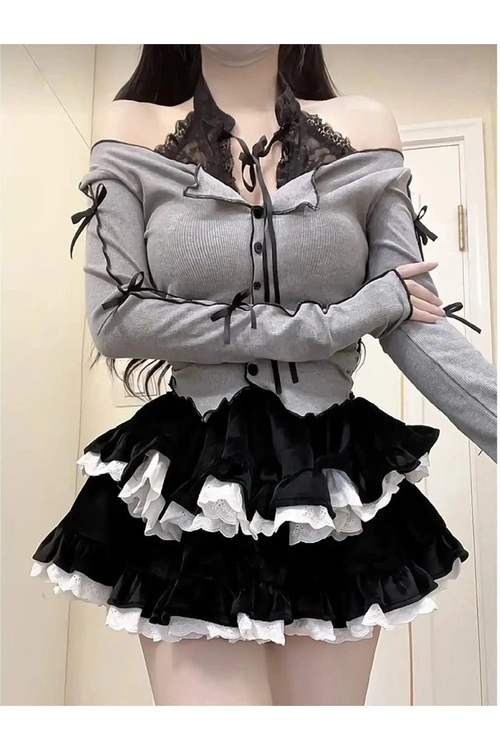 Acubi Two-Piece Long Sleeve Outfit Set Shoptery