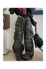 Y2k Urban Camo Cargo Pants army green Shoptery